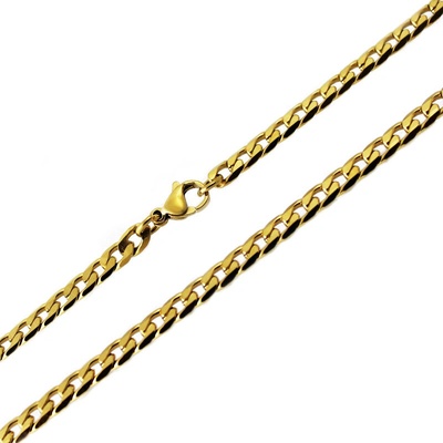 BM Jewellery Pánský zlatý řetěz z chirurgické oceli S11097053