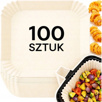 100x PAPIEROVÉ VLOŽKY DO TEPLOVZDUŠNEJ FRITÉZY NA PEČENIE AIRFRYER 20 cm