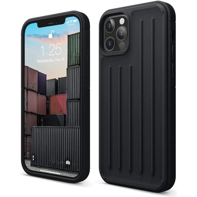 elago Armor Case - удароустойчив силиконов (TPU) калъф за iPhone 12, iPhone 12 Pro (черен)