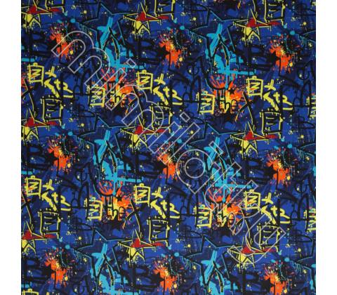 Softshell královsky modré graffiti