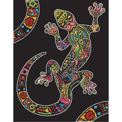 Omaľovánky Colorvelvet Zamatový obrázok Mlok