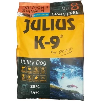 Image 1 of Julius-K9 Utility Dog Grain Free Adult Salmon & Spinach 10 kg