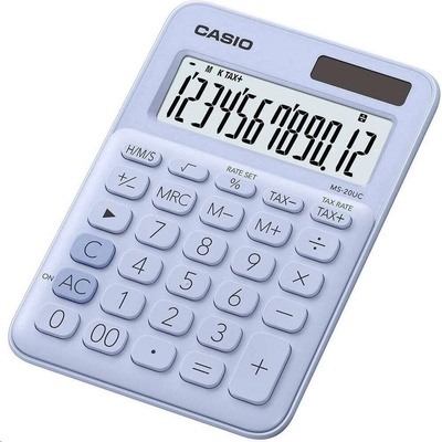 CASIO Stolová kalkulačka CASIO, 12 číslic, ”MS 20UC”, svetlo modrá