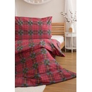 Jerry Fabrics Vianočné bavlna obliečky Kárované červené 140x200 70x90