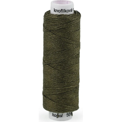 Nitě lněné knoflíkové 50 m Varianta: 687 zelená khaki, Balení: 1 ks