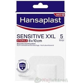 Beiersdorf Hansaplast MED SENSITIVE XXL náplasť 8 x 10 cm 5 ks