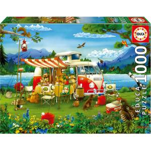 Educa Пъзел Educa от 1000 части - Къмпинг ваканция (EDU19922)