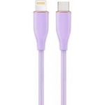 Gembird Premium USB Type C to 8-pin charging and data transfer cable, silicone braided, 1.5m, purple