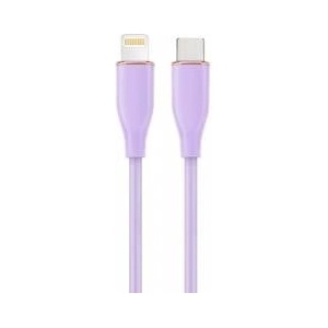 Gembird Premium USB Type C to 8-pin charging and data transfer cable, silicone braided, 1.5m, purple