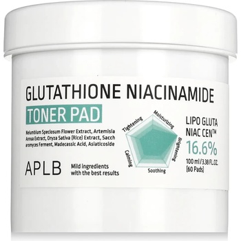APLB Glutathione Niacinamide Toner Pad Лосион за лице 60 бр