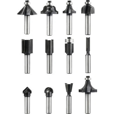 Sada fréz Router Bit set TCT, 8mm, 12pcs