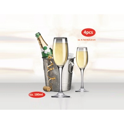 ALPINA ЧАША ЗА ШАМПАНСКО alpina 180мл ОПУШЕНА k-kt 4бр