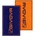 GIVOVA Хавлиена кърпа Givova Double Face 80x165 cm towel - Orange / Blue (Navy Blue / Orange)