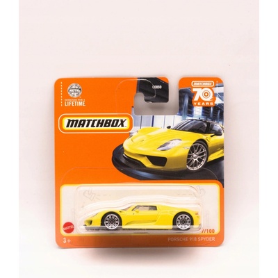 Matchbox Porsche 918 Spyder žluté