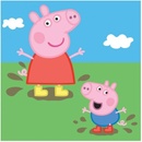 Carbotex · Detský magický uterák Prasiatko Pepina a Tomík - Peppa Pig - 30 x 30 cm