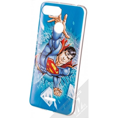 Pouzdro DC Comics Superman 005 TPU ochranné silikonové s motivem Xiaomi Redmi 6 modré
