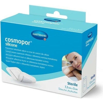 Cosmopor Silicone absorpčné adhezívne krytie, náplasti 5 ks