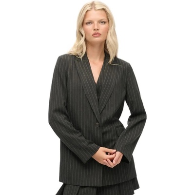 SUPERDRY Сако Superdry Pinstripe Boyfriend blazer - Grey (Charcoal Pinstripe)