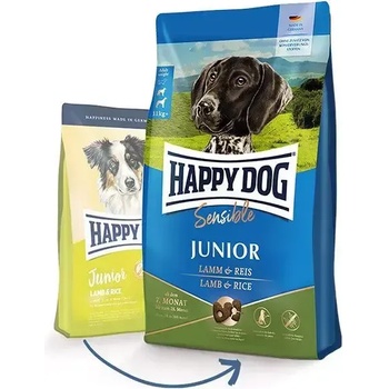 Happy Dog fit & vital Junior - храна за млади кучета над 7 месеца с пилешко и агнешко 1kg