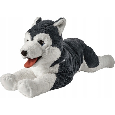 Miś Gustaw Velký pes Husky bílo šedý 70 cm