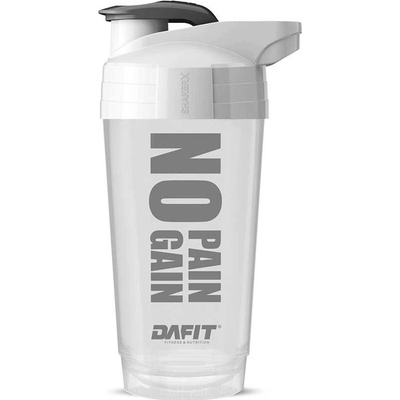 Dafit Šejkr NO PAIN NO GAIN 700 ml bílý se stříbrným logem