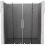 Mexen Velar L Duo плъзгащи се душ врати 200 см, графит, четкан никел - 871-200-003-42-97 (871-200-003-42-97)