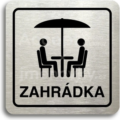 ACCEPT Piktogram zahrádka IV - stříbrná tabulka - černý tisk