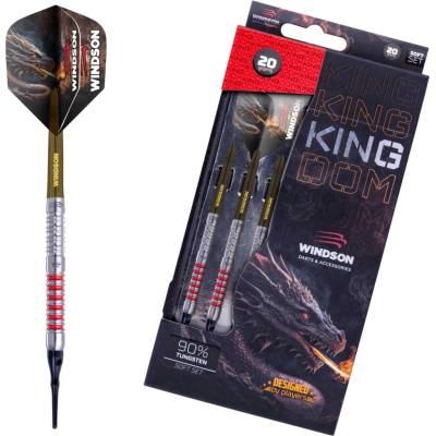Set wolframových šipek soft Windson KINGDOM 20 G Stříbrná,Mix
