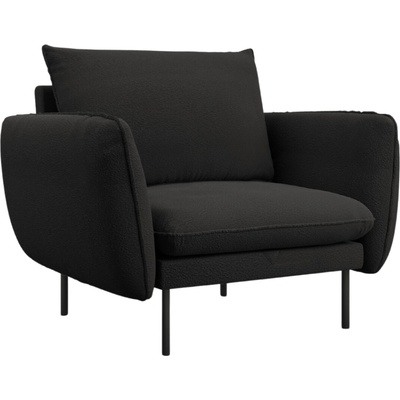 Cosmopolitan Design Černé bouclé křeslo Vienna