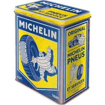 Plechová konzerva Plechová konzerva Michelin - Vintage, 20 x 14 x 10 cm