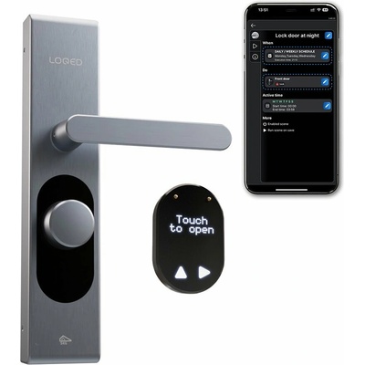 LOQED Touch Smart Lock Stainless Steel - Elektronický zámek - SHELLY-LOQED-TSL-SS – Zbozi.Blesk.cz