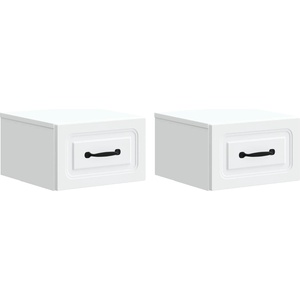 vidaXL Спален шкаф с монтаж на стена 2 бр. Бяло 34, 5 x 33 x 20 см (899276)