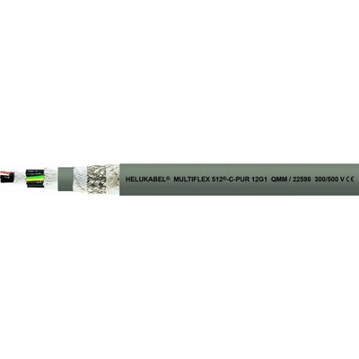 Helu 22586 kabel pro energetické řetězy M-FLEX 512-C 7 G 0.75 mm² šedá 100 m