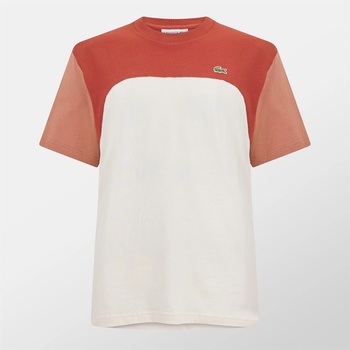 Image 1 of Lacoste Тениска Lacoste Logo Colour Block T-Shirt - Latte HBI