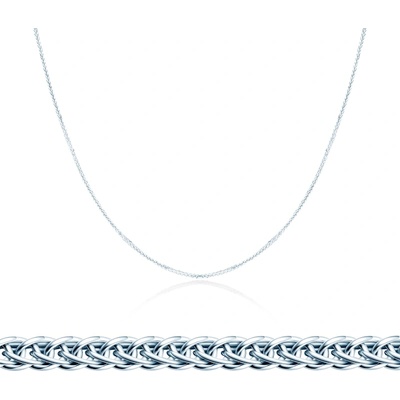 SAVICKI Синджирче Savicki 0, 9 мм: бяло злато, лисича опашка