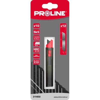 Proline NÁHRADNÉ NOŽE 9*0,4MM SK5 KS 10 ČIERNE, KARTA PR