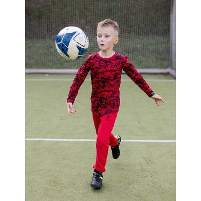 Detské body FOOTBALL s dlhým rukávom Football cervena