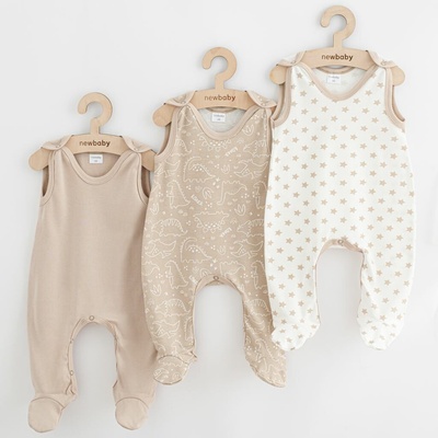 NEW BABY Dupačky 3ks Bežové