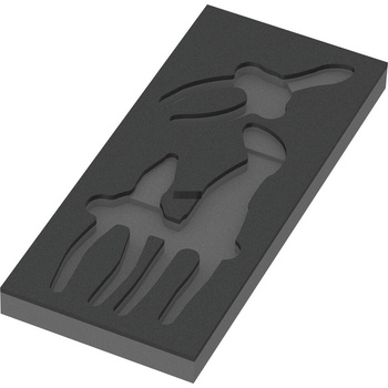 Wera Wera 9880 дунапренова вложка за комплект KNIPEX Zangen Set 1, черен/сив, за количка за работилница Tool Rebel (05137380001)