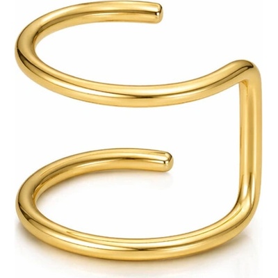 SARINES Minimalistický zlatý earcuff bez piercingu S1101
