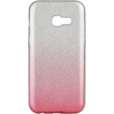 Samsung Силиконов калъф кейс за Samsung A600 A6 (2018) брокат сиво с розово