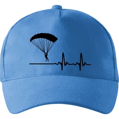 Paragliding EKG so zahnutým šiltom a látkovou sponou Svetlomodrá