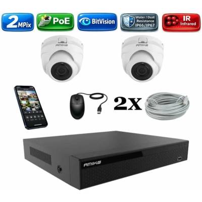 Amiko IP 2 kamerový set 2Mpix Dome 1200K2
