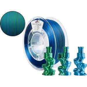Spectrum 81399 3D нишка, PLA Magic Silk, 1, 75 мм, 250 г, Многоцветен (Lagoon breeze) (81399)