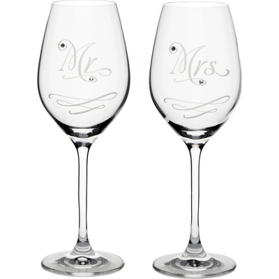 Preciosa Sklenice na víno s krystaly pán a paní 360 ml
