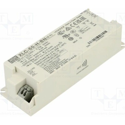 MEAN WELL XLC-60-H-BN Napájecí zdroj: spínaný; LED; 60W; 9÷54VDC; 900mA÷1,7A; 155÷400VDC