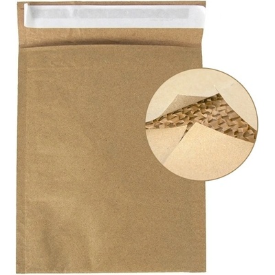 Obaly KREDO papírová obálka protinárazová M 255x355 mm hnědá