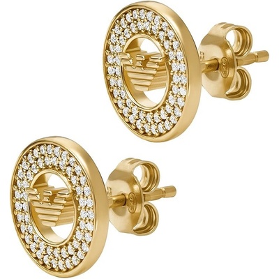 Emporio Armani Módní pozlacené náušnice s kubickými zirkony EG3629710