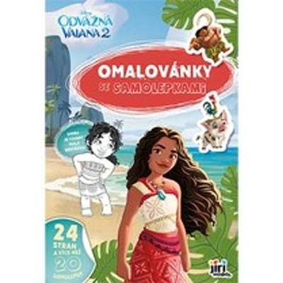Jiri Models Omaľovánky A4 so samolepkami Vaiana 2