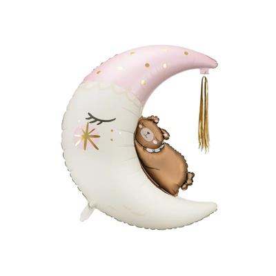 PartyDeco Балон от фолио Котка на Луната